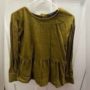 Madewell Olive Green Long Sleeve Top
